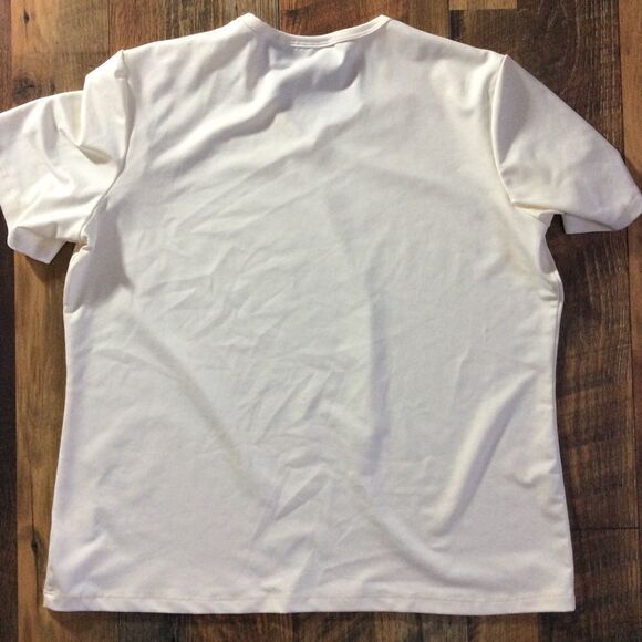 Susan Graver Style Ivory Short Sleeve Size L Top - Picture 3 of 3
